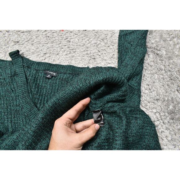 Torrid Plus Size 2 Green Acrylic Pullover Sweater V Neck Long Sleeve - Picture 8 of 8
